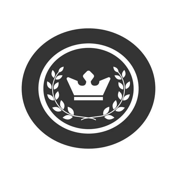 Melhor etiqueta Laurel coroa coroa e coroa ícone de sucesso 1 —  Vetores de Stock