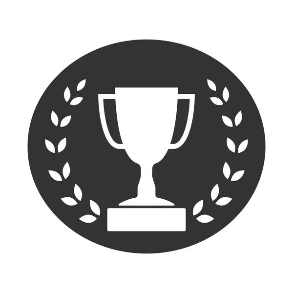 Copa de trofeo con Laurel corona icono 2 — Vector de stock