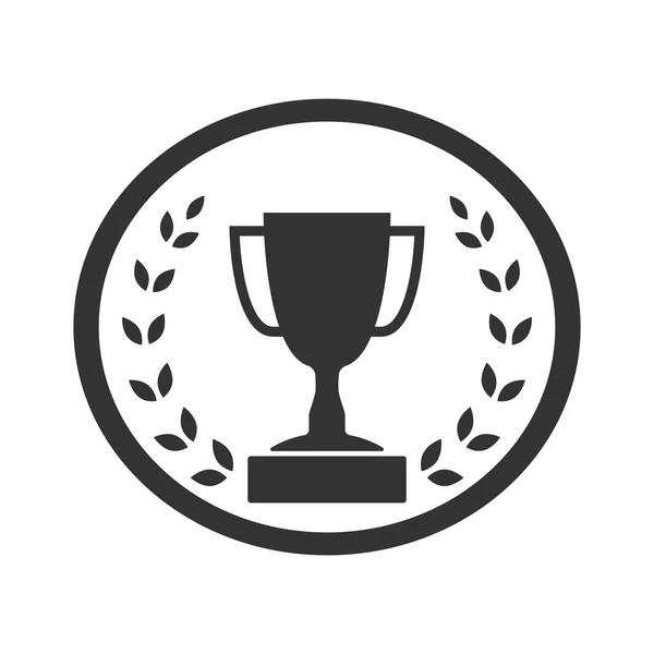 Copa de trofeo con Laurel corona icono 4 — Vector de stock