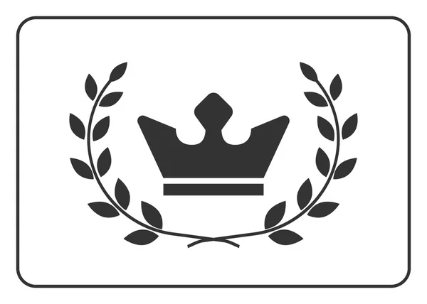 Mejor etiqueta de premio Laurel corona y corona icono de éxito 3 — Vector de stock