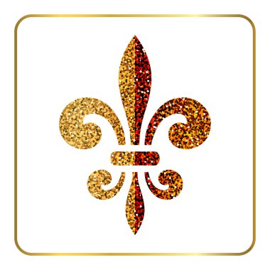 Altın fleur-de-lis heraldic amblemi 1