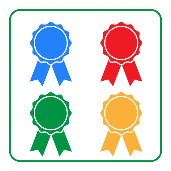 Ribbon award icons set 2 — Stock Vector