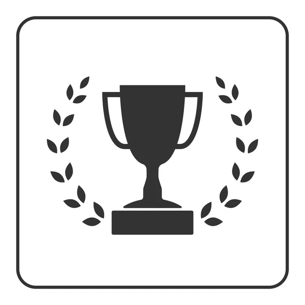 Кубок трофеев с иконой Лорел Венок 3 — стоковый вектор