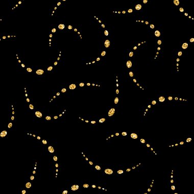 Boncuk geometrik seamless modeli altın siyah