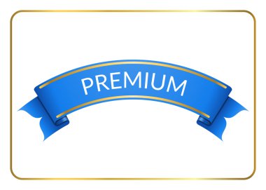 Blue ribbon afiş premium beyaz