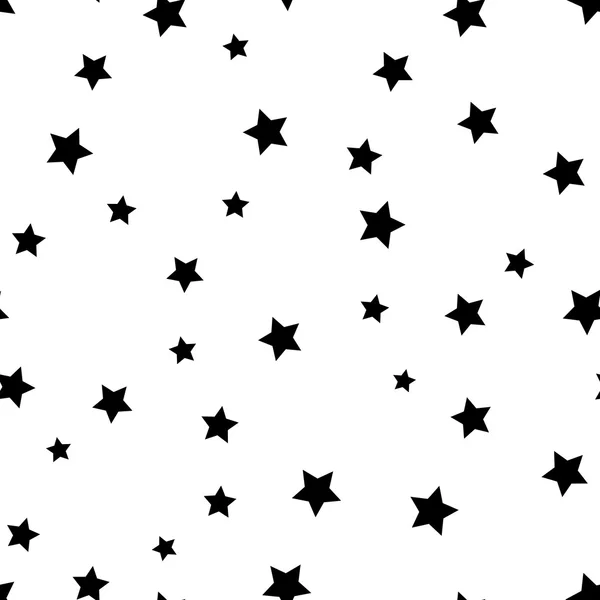 Star sans couture motif noir et blanc rétro — Image vectorielle