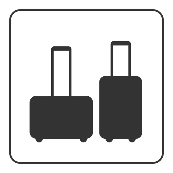 Чемодан иконки багажа — стоковый вектор