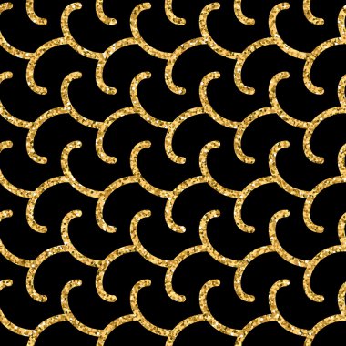 Karikatür dalgaları geometrik dikişsiz desen