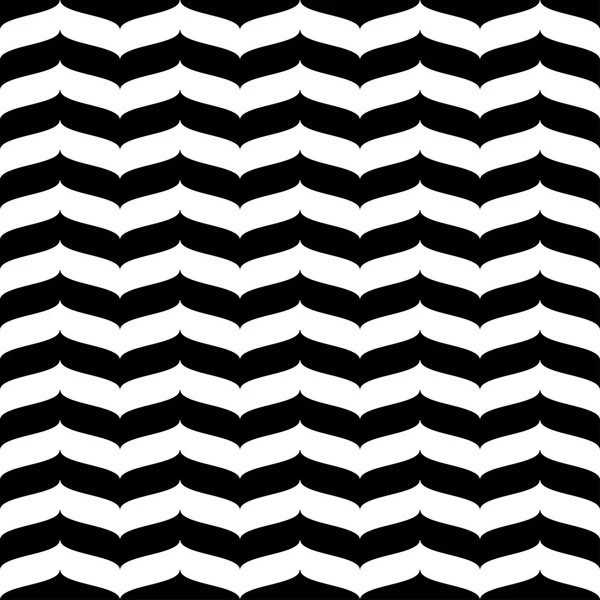 Ondulé zig zag motif sans couture blanc et noir 3d — Image vectorielle
