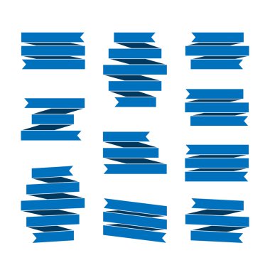 Mavi şerit kümesi afiş