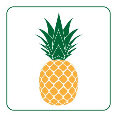 Yaprak simgesi sarı ile ananas