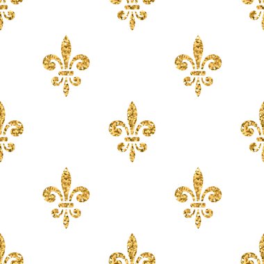 Altın alev almış zambağı Dikişsiz desen beyaz 3