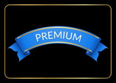 Mavi kurdele afiş prim siyah