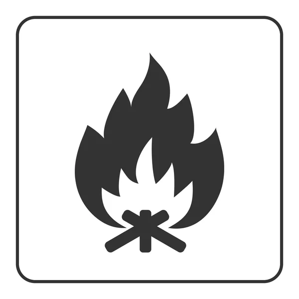 Fuego fogata icono — Vector de stock