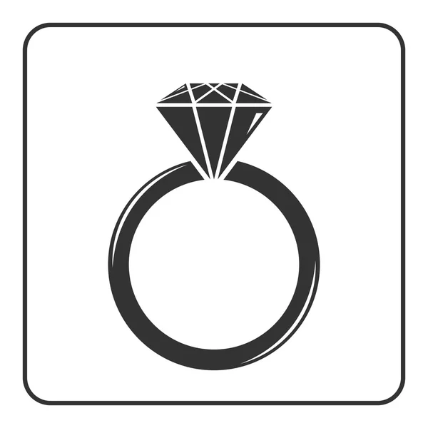 Diamond engagement ring icon 7 — Stock Vector