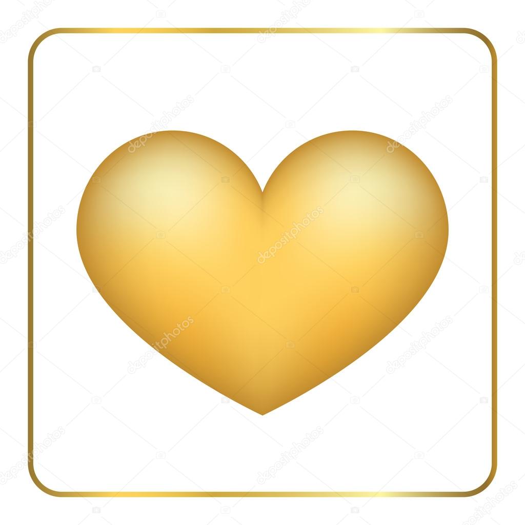 Download Gold heart 3D Golden foil frosted — Stock Vector © Alona_S ...