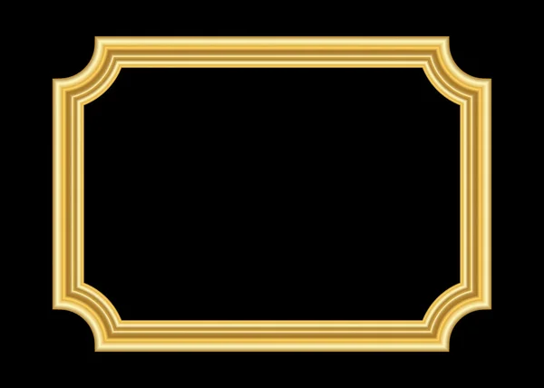 Cornice d'oro. Bellissimo nero dorato — Vettoriale Stock