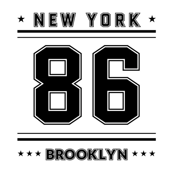 Tipografía camiseta gráfica Nueva York — Archivo Imágenes Vectoriales