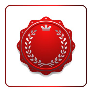 Mühür ödülü kırmızı simge Boş madalya