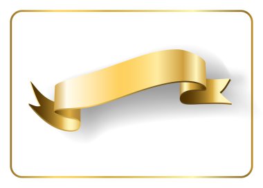 Beyaz 5 altın saten kurdele