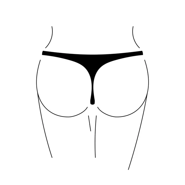 Sexy butt silhouette — Stock vektor