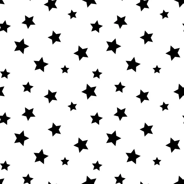 Patrón sin costuras Star Fondo retro blanco y negro 2 — Archivo Imágenes Vectoriales