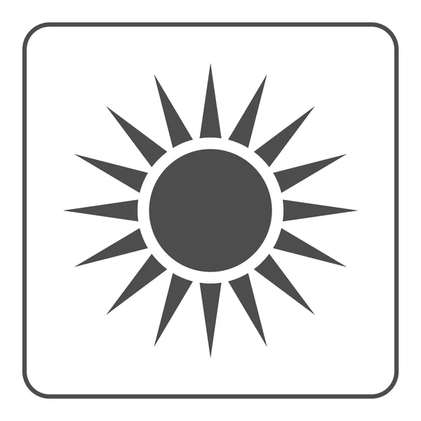 太阳图标的灯光招牌阳光灰色 — 图库矢量图片