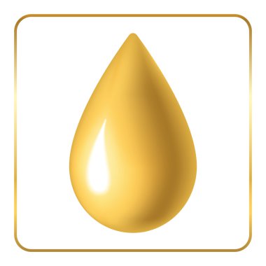 Oil drop icon golden