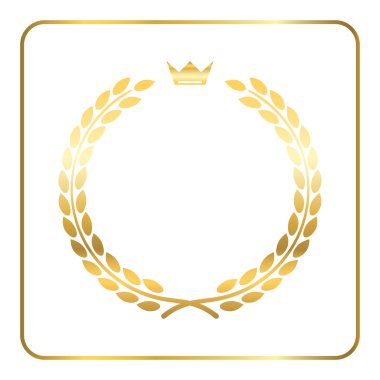 Altın defne çelenk taç altın