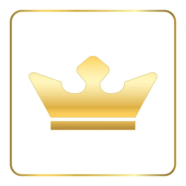 Croun золото піктограми королівської білий — стоковий вектор