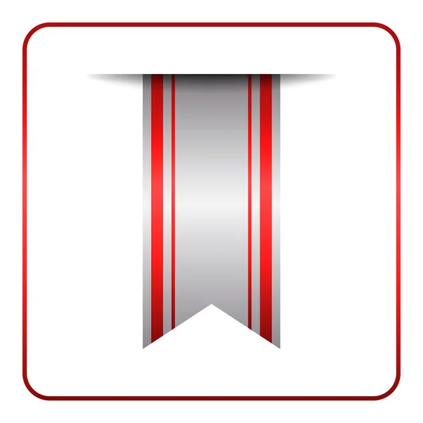 Etichetta banner segnalibro rosso — Vettoriale Stock