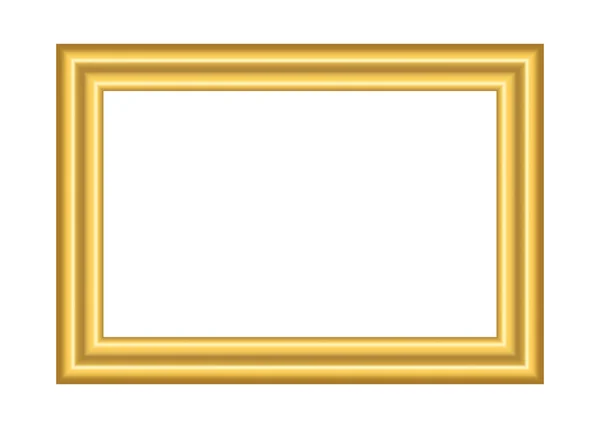 Gouden frame. Prachtige eenvoudige gouden design — Stockvector