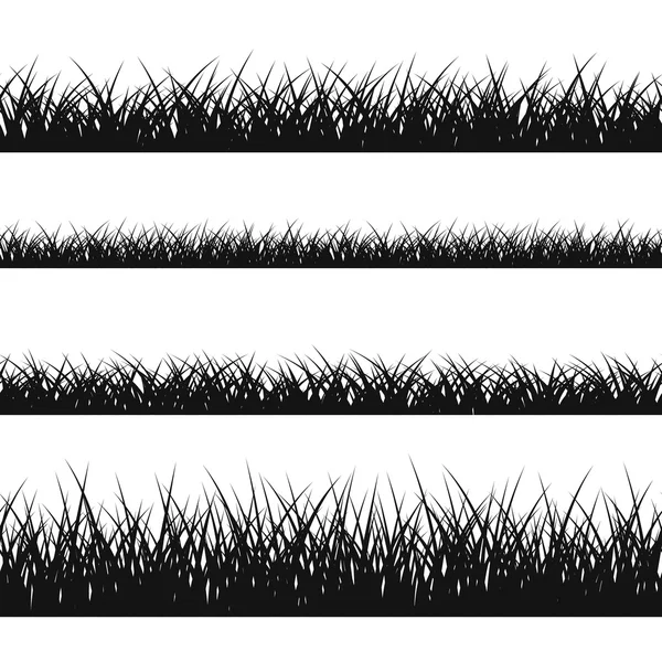 Grass Silhouette varrat nélküli minta — Stock Vector