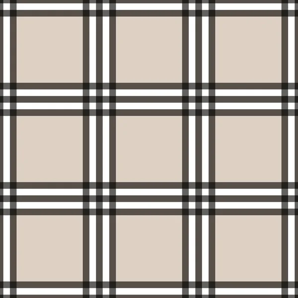 Tartan seamless pattern beige and white — Stock Vector