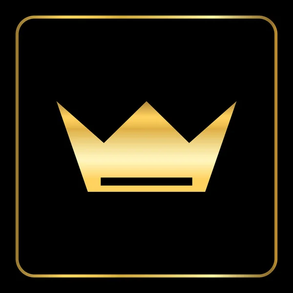 Золото croun ікона Королівський чорний — стоковий вектор