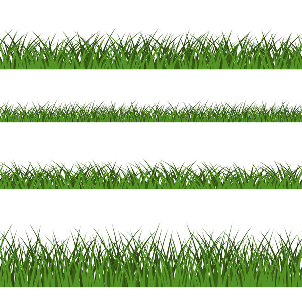 Green grass seamless pattern line design