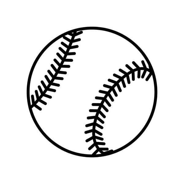 Béisbol bola signo plano — Vector de stock