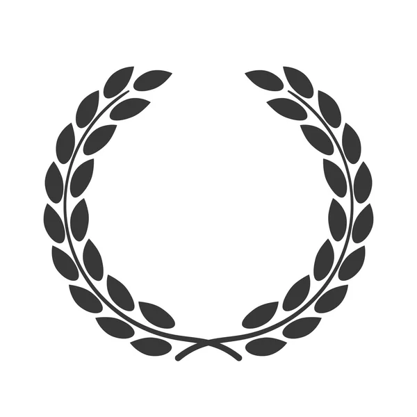 Laurel corona símbolo logro — Vector de stock