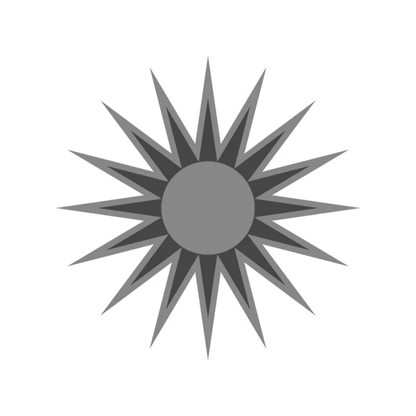 Μαύρο εικονίδιο στοιχείου σχεδιασμού ήλιος — Διανυσματικό Αρχείο