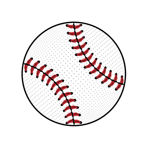 Honkbal bal teken gekleurd — Stockvector