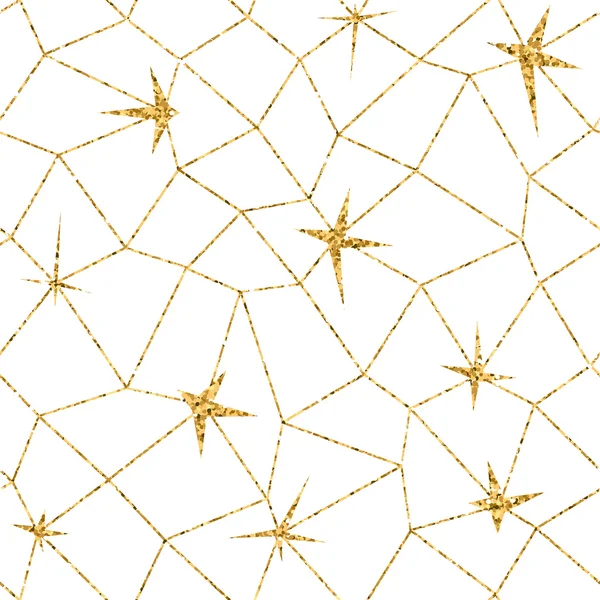 Mosaico geometrico modello senza cuciture 3D oro bianco 3 — Vettoriale Stock