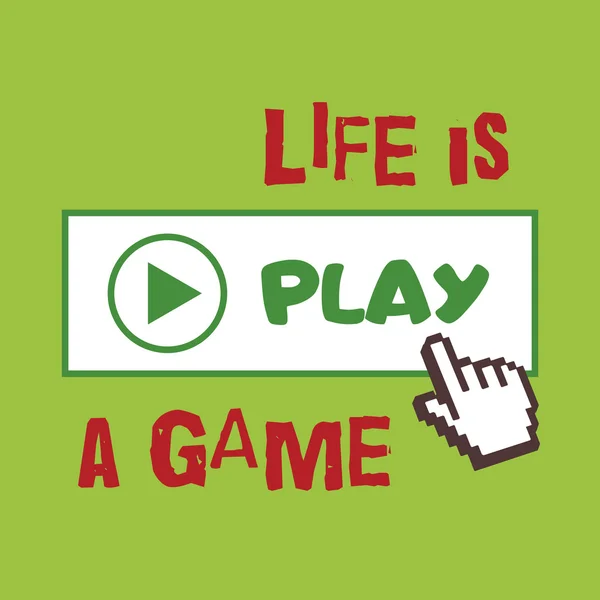 T shirt typography graphic quote Life is game — Stock Vector