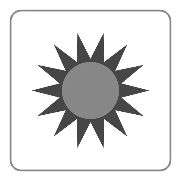 太阳图标符号黑色日出隔绝热量 — 图库矢量图片