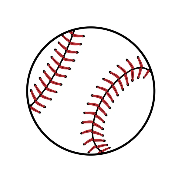 Beyzbol topu işareti Renkli simgesi — Stok Vektör