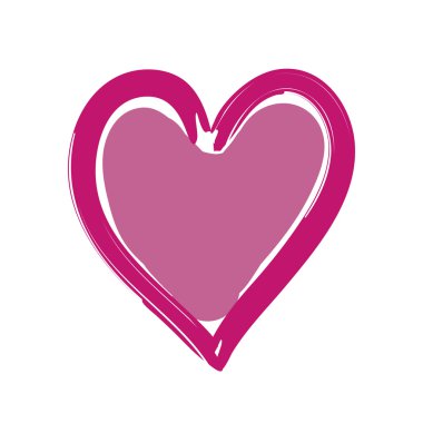 Kalp pembesi parlak simge işareti