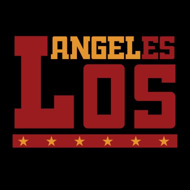 T gömlek tipografi Los Angeles Ca