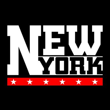 T gömlek tipografi New York