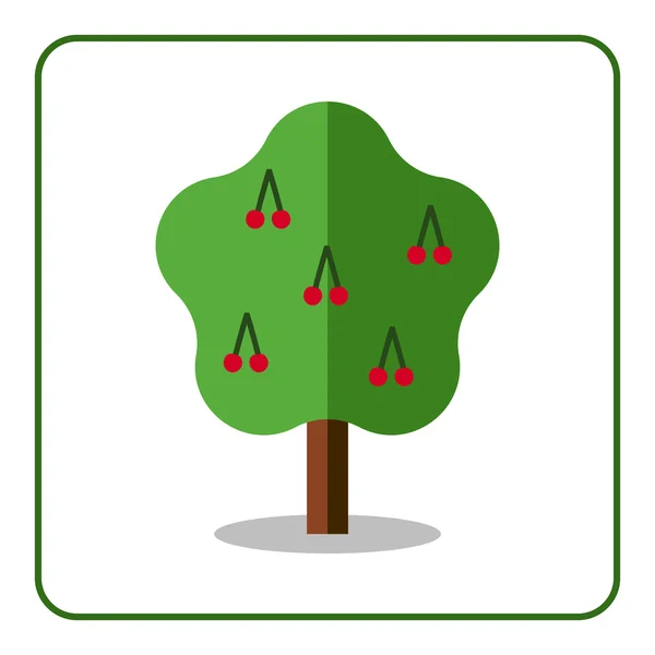 Kersenboom pictogram — Stockvector