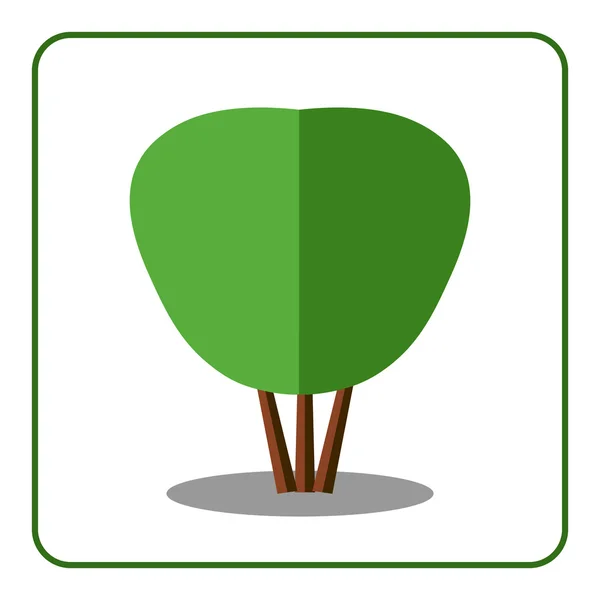 Árbol de arbusto icono — Vector de stock