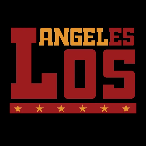 Tipografía camiseta Los Angeles CA — Vector de stock